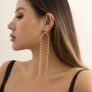 Fashion Punk Ball Bead Chain Geometric Tassel Long Metal Copper Earrings picture10