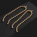 Fashion Punk Ball Bead Chain Geometric Tassel Long Metal Copper Earrings picture8