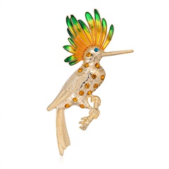 Broche de aleación en forma de pájaro aceite goteo de dibujos animados de moda