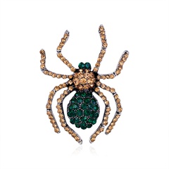 Fashion Retro Inlay Diamond Spider Brooch Creative Corsage Accessories
