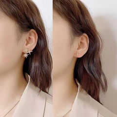 Fashion Full Diamond Hexagram Simple Women's Alloy Stud Earrings