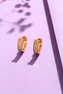 Fashion Retro Creative Small Simple Geometric Inlaid Zircon Copper Earringspicture4