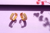 Fashion Retro Creative Small Simple Geometric Inlaid Zircon Copper Earringspicture6
