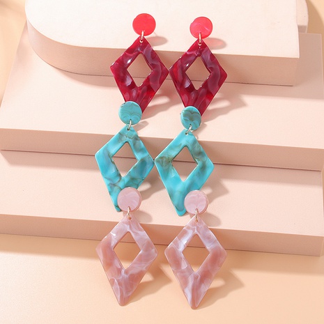 Fashion New Geometric Square Hollow Shaped  Earrings Women's discount tags