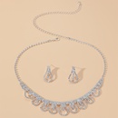 Conjunto de collar de pendientes de gota de agua accesorios de boda de diamantes de imitacin de novia de modapicture4