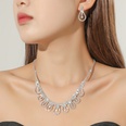 Conjunto de collar de pendientes de gota de agua accesorios de boda de diamantes de imitacin de novia de modapicture6