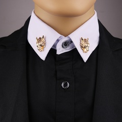 Fashion Alloy Wolf Head Alloy Brooch Collar Pin