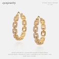 fashion hollow geometric goldplated zircon earringspicture13