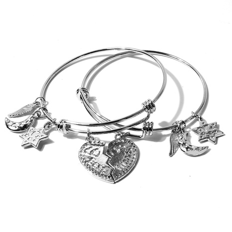 Fashion Alloy Heart-Shaped Star Moon Shaped Couple Gift Bracelet's discount tags