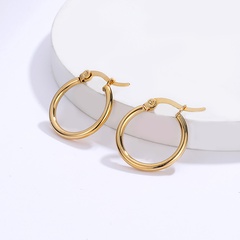 Fashion Retro Simple Geometric Plating 18K Gold Stainless Steel Earring