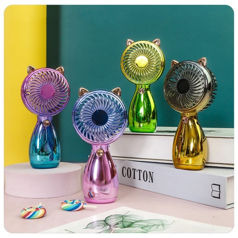 Colorful Bright Gold USB Handheld Mini Little Fan Children's Portable Fan with Mesh Cover Company Annual Meeting Gifts Fan's discount tags