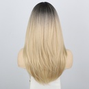 Noir au Blond Ombre Femmes Perruque avec Une Frange Longueur Moyenne Synthtique Couches Naturel Perruque De Cheveuxpicture11