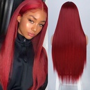 Femmes Perruque Longue Ligne Droite de Cheveux Synthtiques Perruques Avant Dentelle Rouge Perruquepicture9