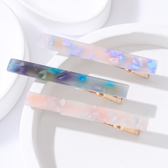 3 Piece Fashion Creative Geometric Colorful Acetate Plate Women Hair Clip Set