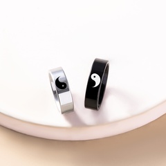 Yin-Yang-Ring aus Edelstahl für Paare