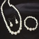 Sweet Rhinestone Pearl Necklace Bracelet Earring Setpicture10
