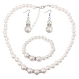 Sweet Rhinestone Pearl Necklace Bracelet Earring Setpicture11