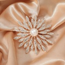 Fashion Double Rhinestone Pearl Flower Alloy Broochpicture8