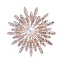 Fashion Double Rhinestone Pearl Flower Alloy Broochpicture10