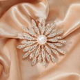 Fashion Double Rhinestone Pearl Flower Alloy Broochpicture12