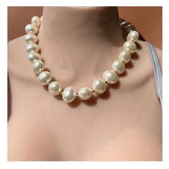 Fashion Pearl Simplicity Imitation Pearl Necklace Three-Piece Earring Bracelet Female