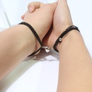 Simple Alloy HeartShaped Magnetic Buckle Suction Couple Bracelet Handmade Braided Ropepicture12