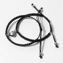 Simple Alloy HeartShaped Magnetic Buckle Suction Couple Bracelet Handmade Braided Ropepicture9