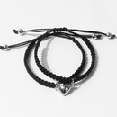 Simple Alloy HeartShaped Magnetic Buckle Suction Couple Bracelet Handmade Braided Ropepicture10