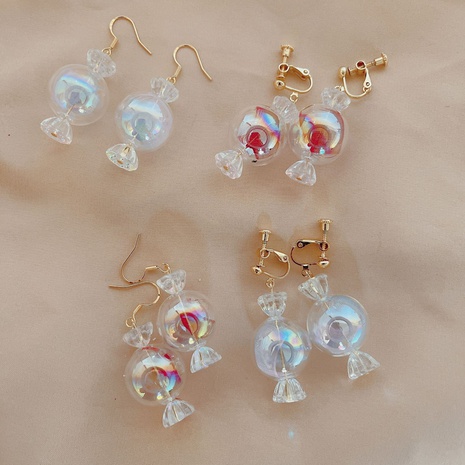 Fashion Cute Candy Color Transparent Lace Acrylic Earrings's discount tags