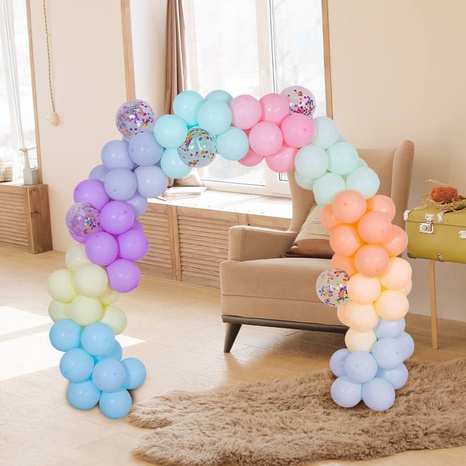 108Pc Macaron Multicolor Solid Color Birthday Balloon Set Decoration's discount tags