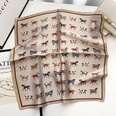 New stitching color matching lattice full printed silk mulberry silk 53cm square scarfpicture41