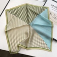 New stitching color matching lattice full printed silk mulberry silk 53cm square scarfpicture46