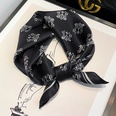 Korean green flower printing silk scarf wholesalepicture24