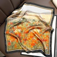 Korean green flower printing silk scarf wholesalepicture51
