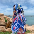 fashion contrast color flower printing sunscreen shawl wholesalepicture9