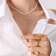 retro baroque freshwater pearl clavicle chain titanium steel crescent necklacepicture14