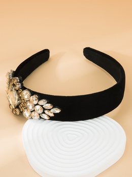 Fashion Baroque Shiny Golden Velvet Cloth Headband Hair Accessoriespicture11