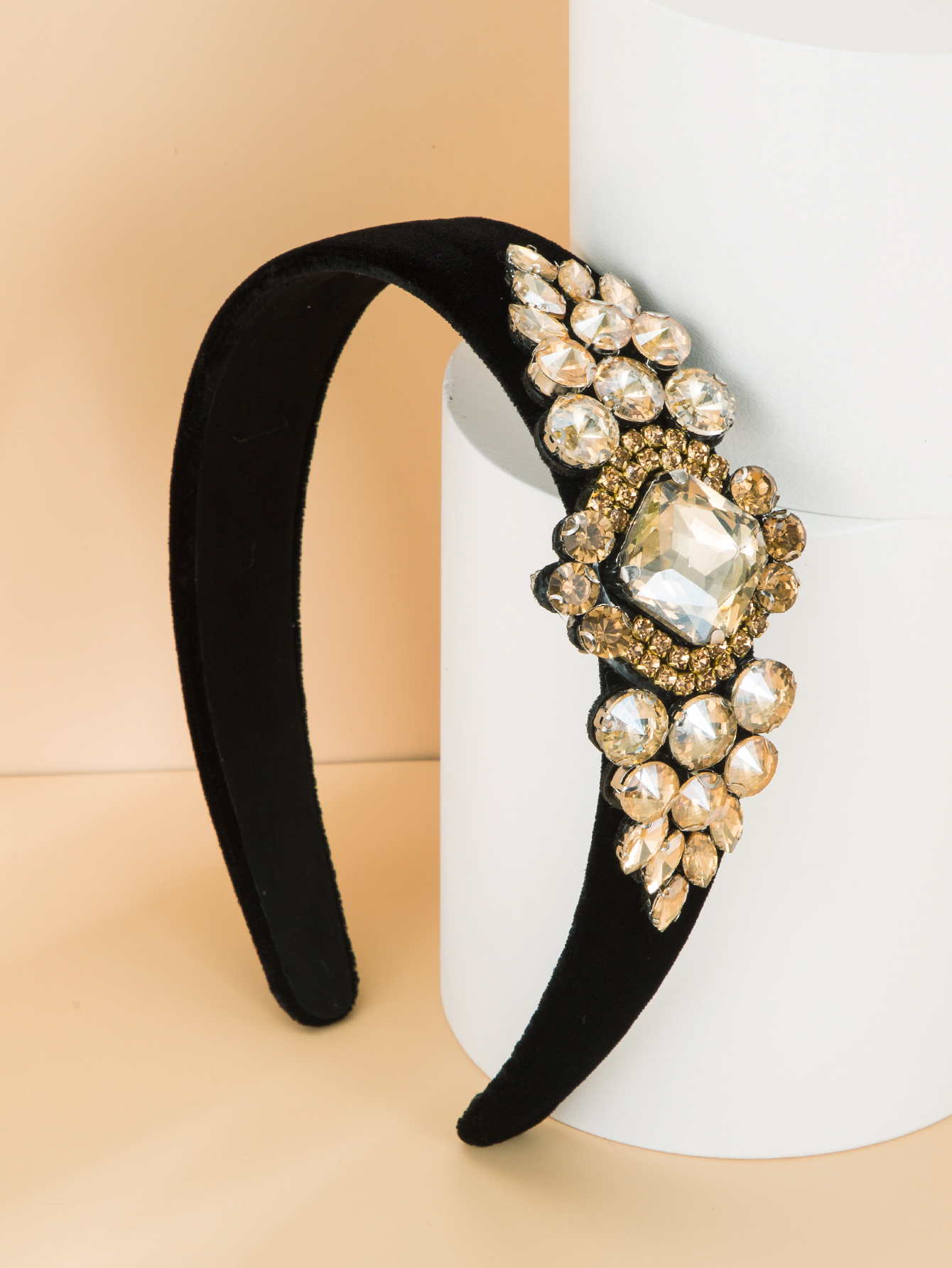 Fashion Baroque Shiny Golden Velvet Cloth Headband Hair Accessoriespicture6