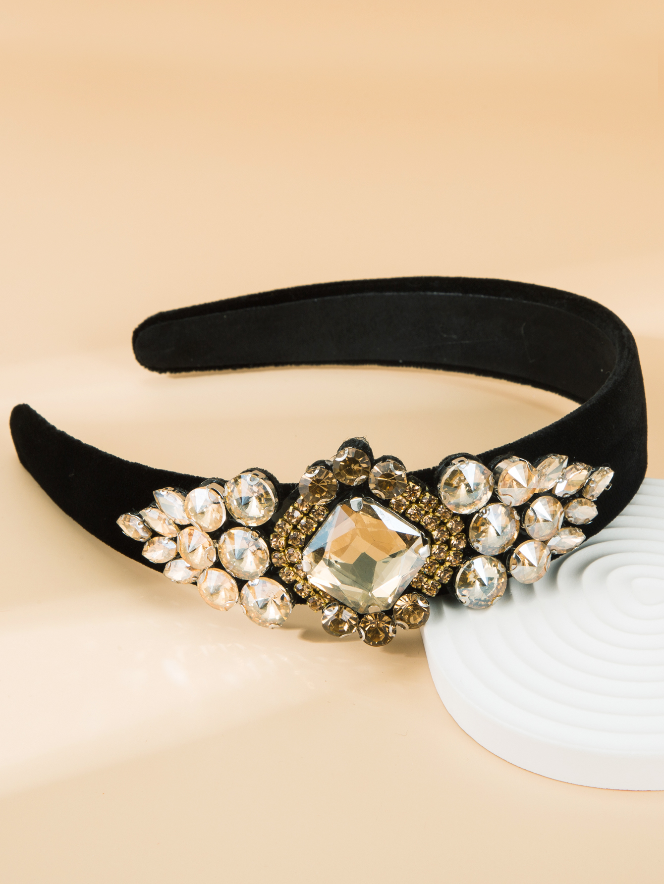 Fashion Baroque Shiny Golden Velvet Cloth Headband Hair Accessoriespicture7