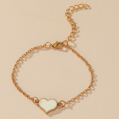 Fashion Cute Simple Oil Dripping Heart Shaped Alloy Bracelet