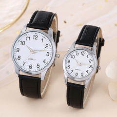 Fashion couple models simple and versatile digital models solid color fashion pair watch quartz watch