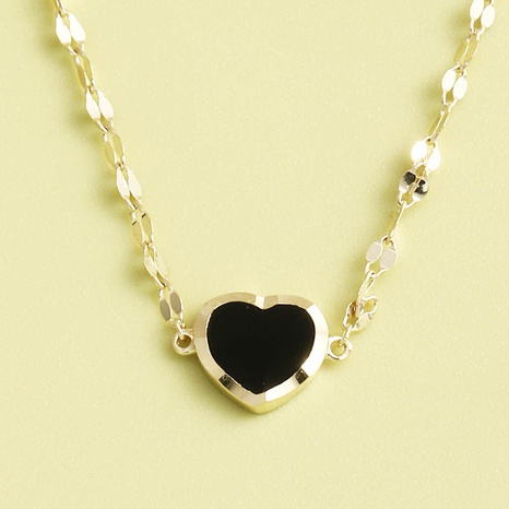 Simple Classic Heart S925 Silver Necklace's discount tags