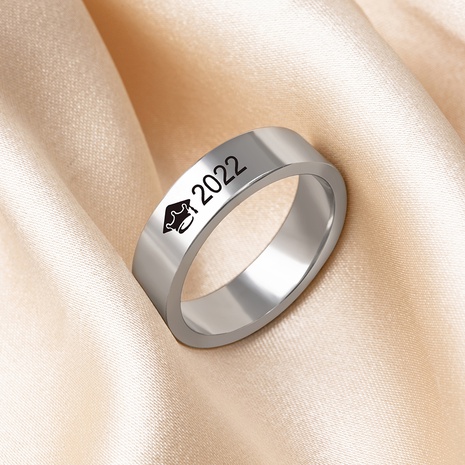 2022 Graduation Season Stainless Steel Lettering Ring's discount tags