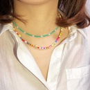 Spring crystal collarbone chain smile beads stacked color necklacepicture7