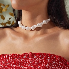 fashion simple irregular pearl thick necklace