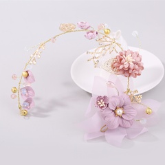 fashion retro purple bridal headdress head flower wedding hair accessories