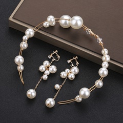 New bridal pearl hand-beaded jewelry wedding accessories headband