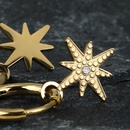 new stainless steel goldplated snowflake pendant inlaid zircon earringspicture4