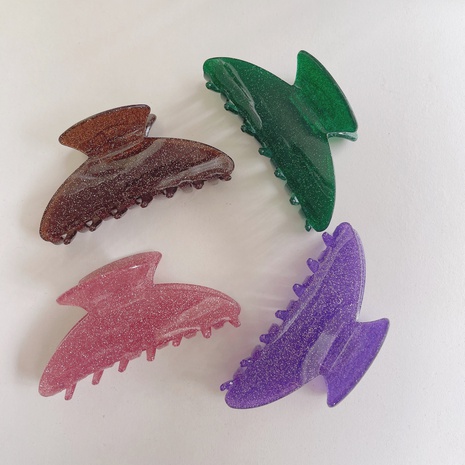 retro multicolor geometric catch clip shark clip hair clip's discount tags