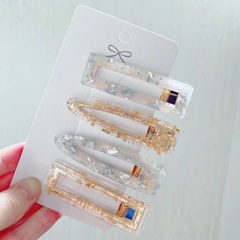 simple transparent duckbill clip acrylic hair clip
